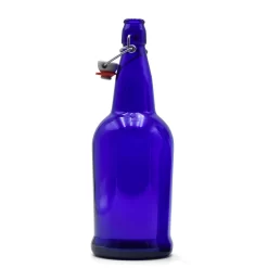 Cobalt EZ Cap Bottles W/ Swing Tops - 1 Liter