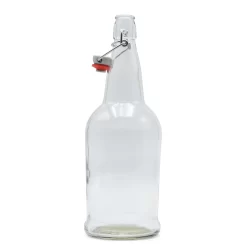 Clear EZ Cap Bottles W/ Swing Top - 1 Liter