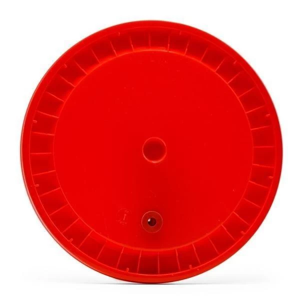Grommeted Lid With Gasket For 6.5 Gallon Bucket - Red 1 Grommeted Lid With Gasket For 6.5 Gallon Bucket - Red