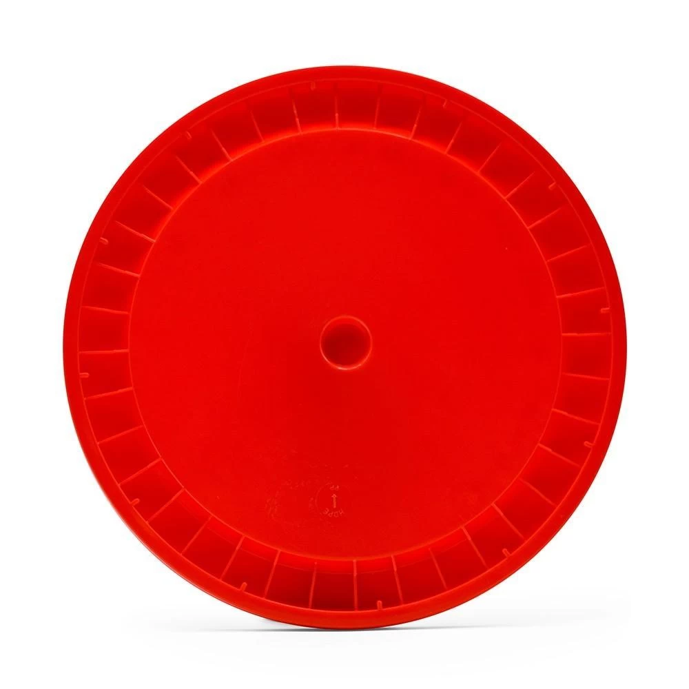 Undrilled Lid With Gasket For 6.5 Gallon Bucket - Red 1 Undrilled Lid With Gasket For 6.5 Gallon Bucket - Red