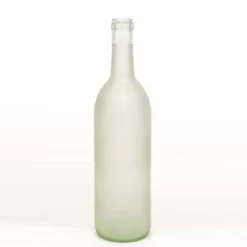 750 Ml Clear Frosted Glass Bordeaux Wine Bottles, 12 Per Case