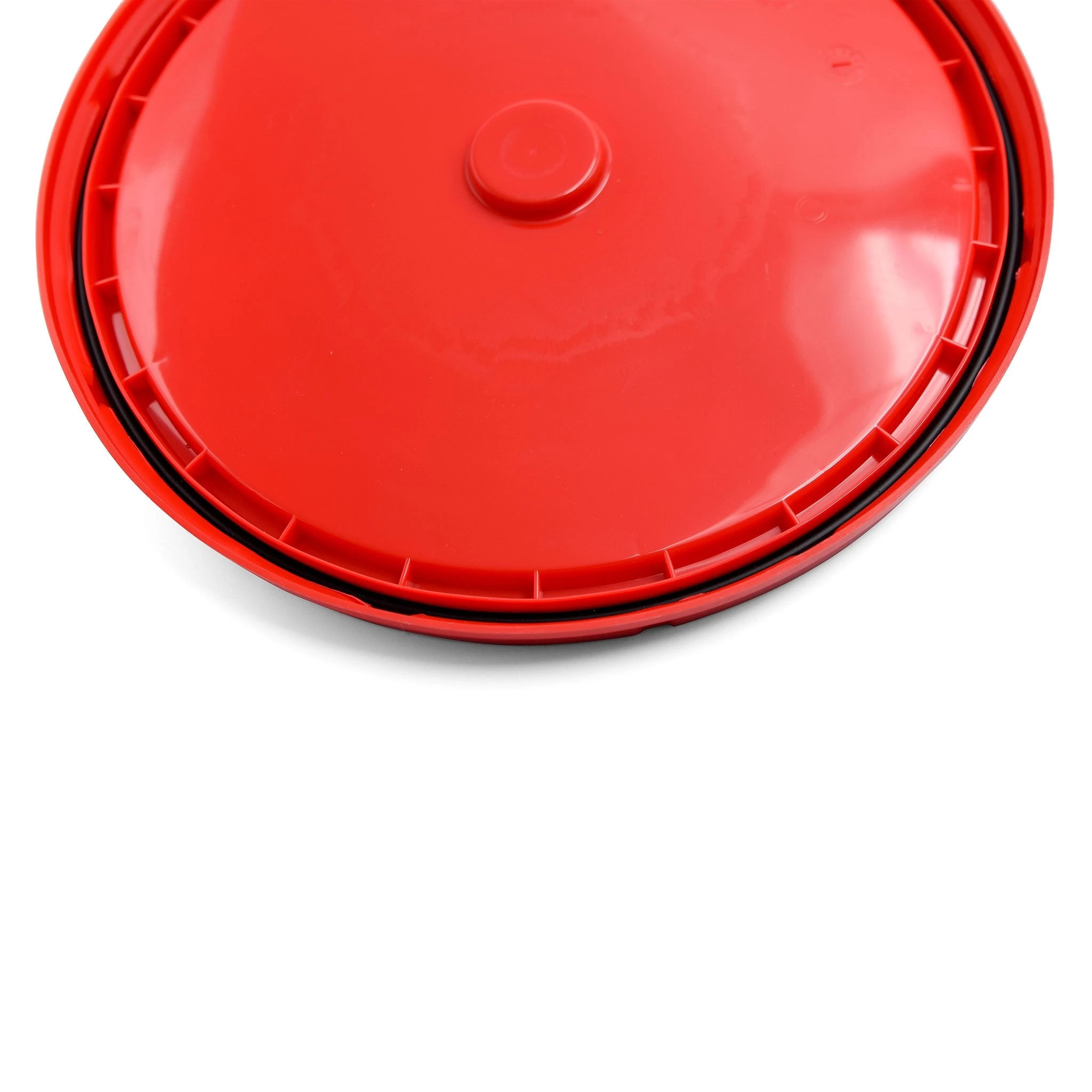 Undrilled Lid With Gasket For 6.5 Gallon Bucket - Red 2 Undrilled Lid With Gasket For 6.5 Gallon Bucket - Red - Image 2