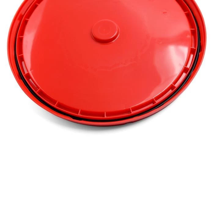 Grommeted Lid With Gasket For 6.5 Gallon Bucket - Red 2 Grommeted Lid With Gasket For 6.5 Gallon Bucket - Red - Image 2