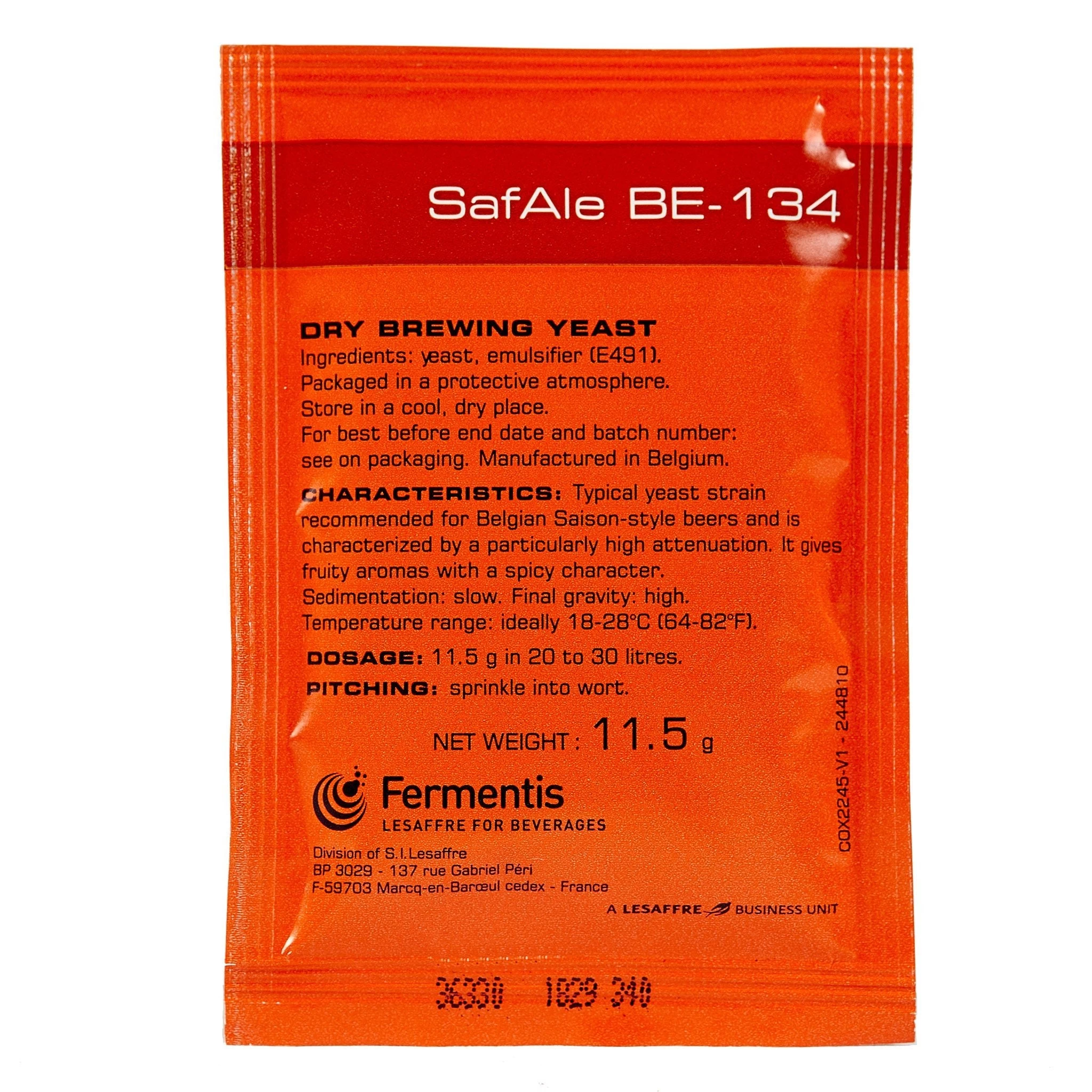 SafAle BE-134 Belgian Saison Dry Yeast 1 SafAle BE-134 Belgian Saison Dry Yeast
