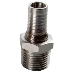 Male Stainless 1/2" NPT X 1/2" Barb