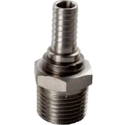 Male Stainless 1/2" NPT X 3/8" Barb