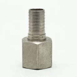 Female Stainless 1/2" NPT X 1/2" Barb